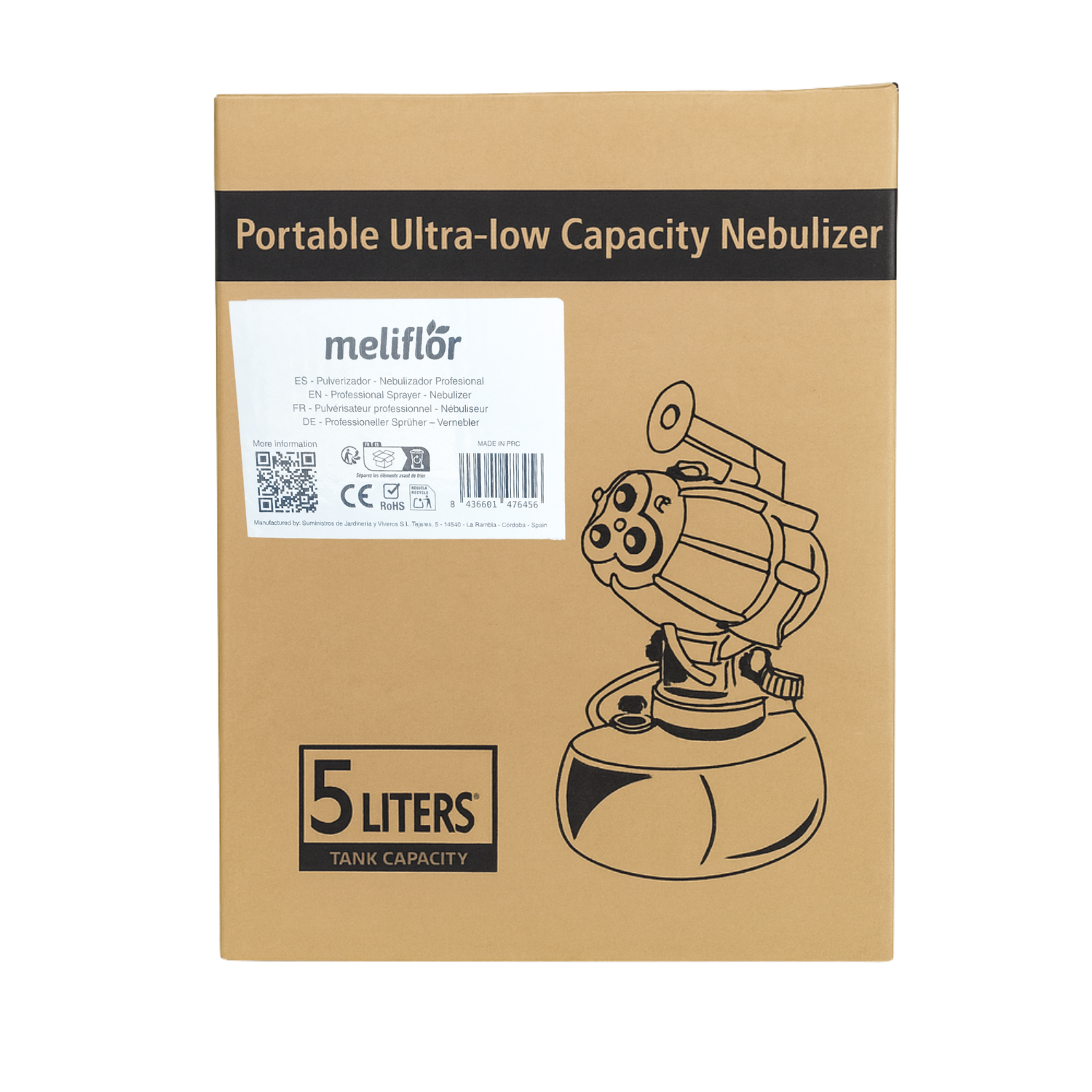 Meliflor Nebulizador Atomizador Regulable 1200W 5L
